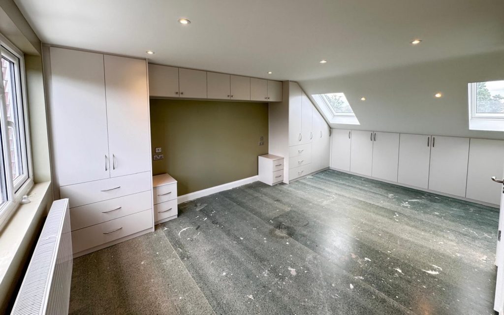 Loft Bedroom with Built-in Wardrobes