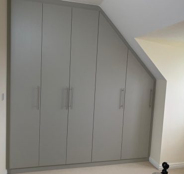 Angled Grey Wardrobe Full Height