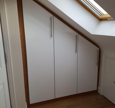 Compact White Loft Wardrobe