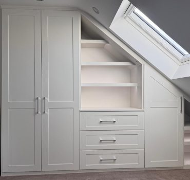 Loft Bedroom Wardrobe with Sloped Ceiling Storage